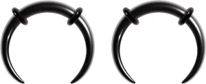 14G 16G 2Pcs Stainless Steel Pincher Septum Rings Tapers Ear Rings Crescent Tapers C Shape Buffalo Horseshoes Nose Rings O-Rings Hoops Body Piercing Jewelry Women Men