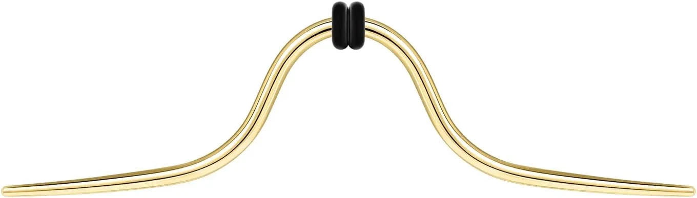 14G 16G Mustache Septum Ring 316L Surgical Steel Septum Mustache Nose Ring Piercing Jewelry Septum Piercing Hanger Black Gold Silver Rainbow Halloween Christmas