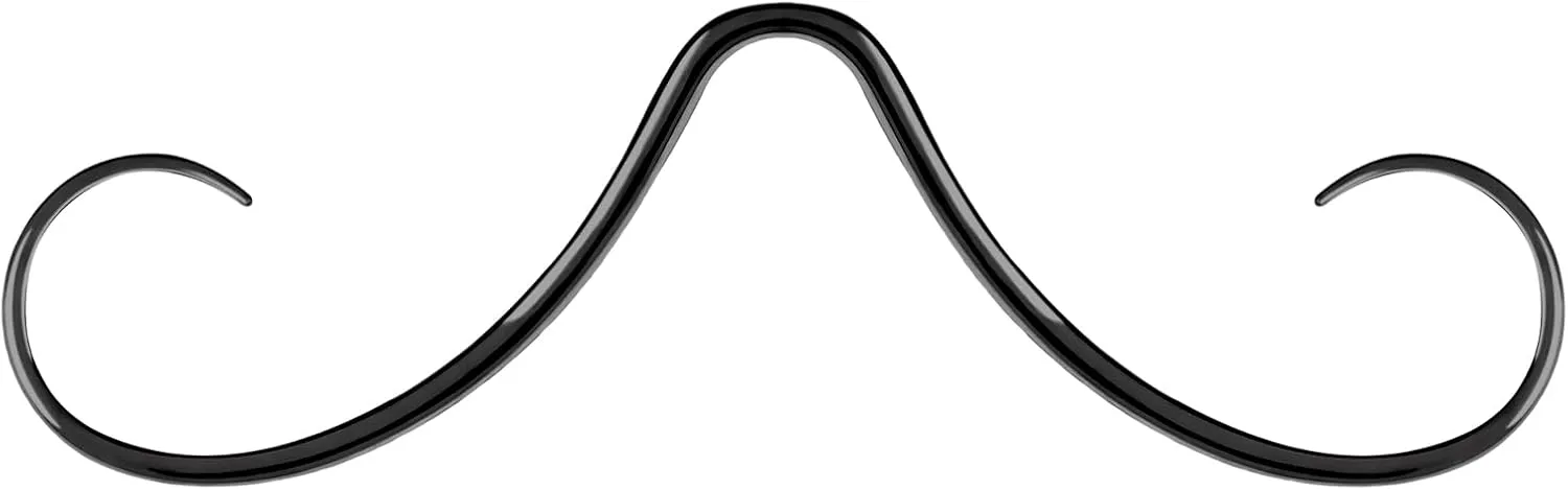 14G 16G Mustache Septum Ring 316L Surgical Steel Septum Mustache Nose Ring Piercing Jewelry Septum Piercing Hanger Black Gold Silver Rainbow Halloween Christmas