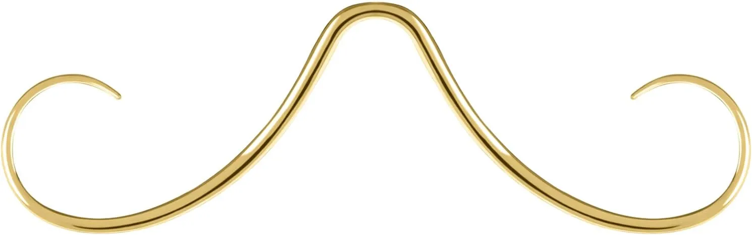 14G 16G Mustache Septum Ring 316L Surgical Steel Septum Mustache Nose Ring Piercing Jewelry Septum Piercing Hanger Black Gold Silver Rainbow Halloween Christmas