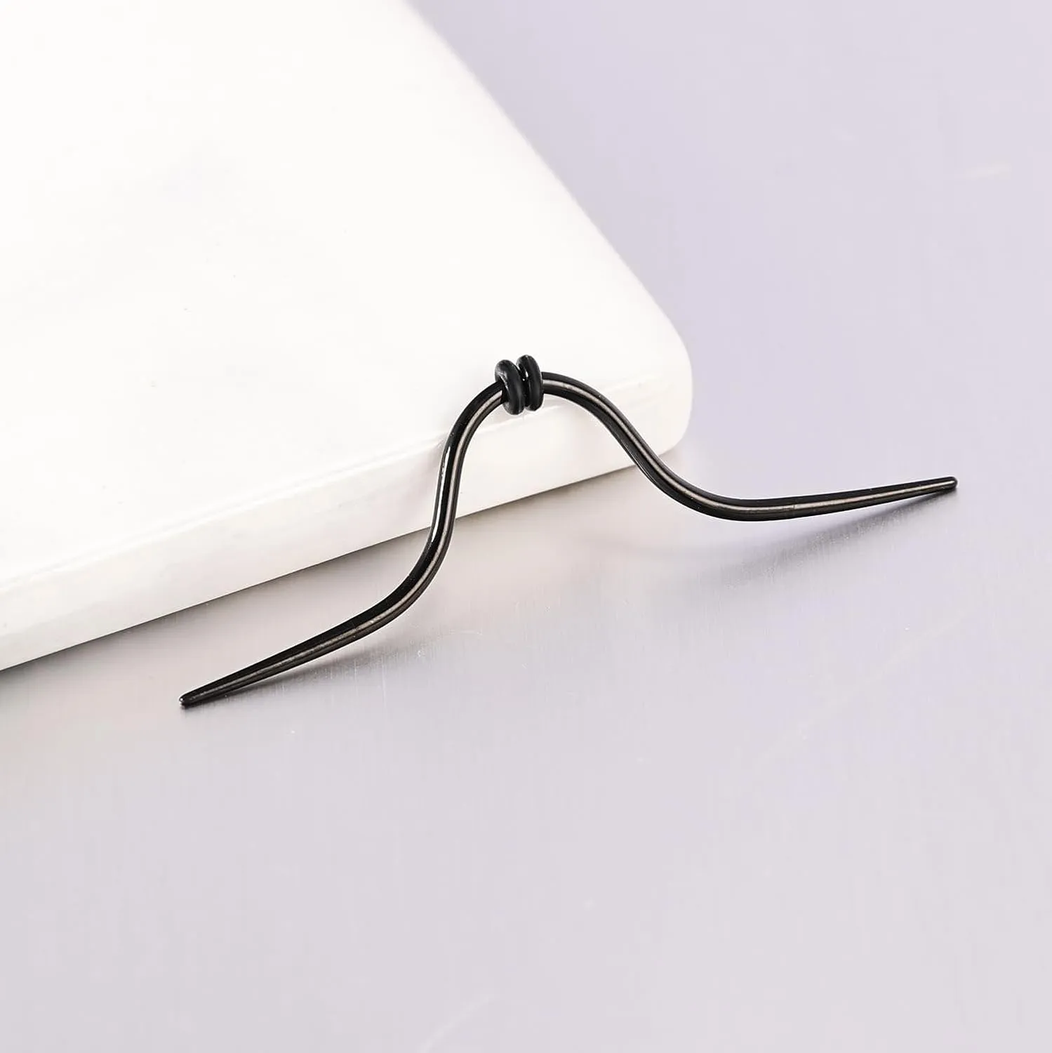 14G 16G Mustache Septum Ring 316L Surgical Steel Septum Mustache Nose Ring Piercing Jewelry Septum Piercing Hanger Black Gold Silver Rainbow Halloween Christmas