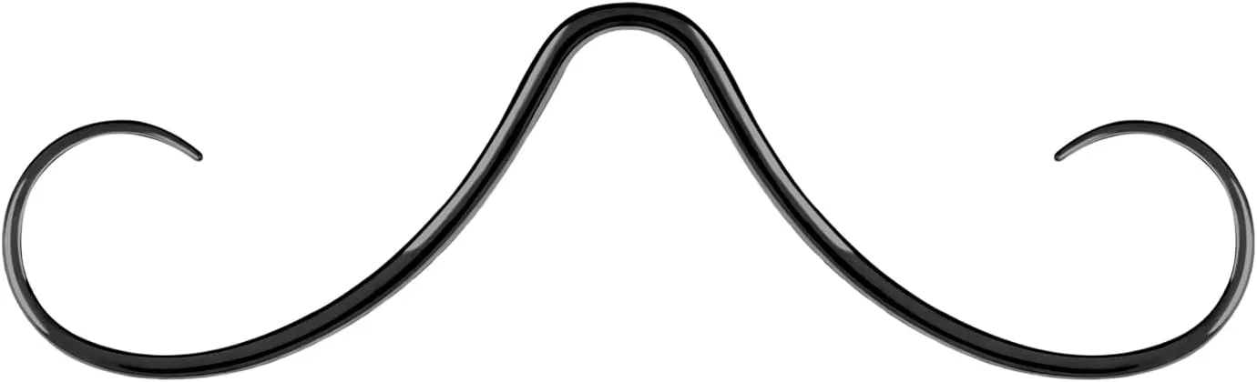 14G 16G Mustache Septum Ring 316L Surgical Steel Septum Mustache Nose Ring Piercing Jewelry Septum Piercing Hanger Black Gold Silver Rainbow Halloween Christmas