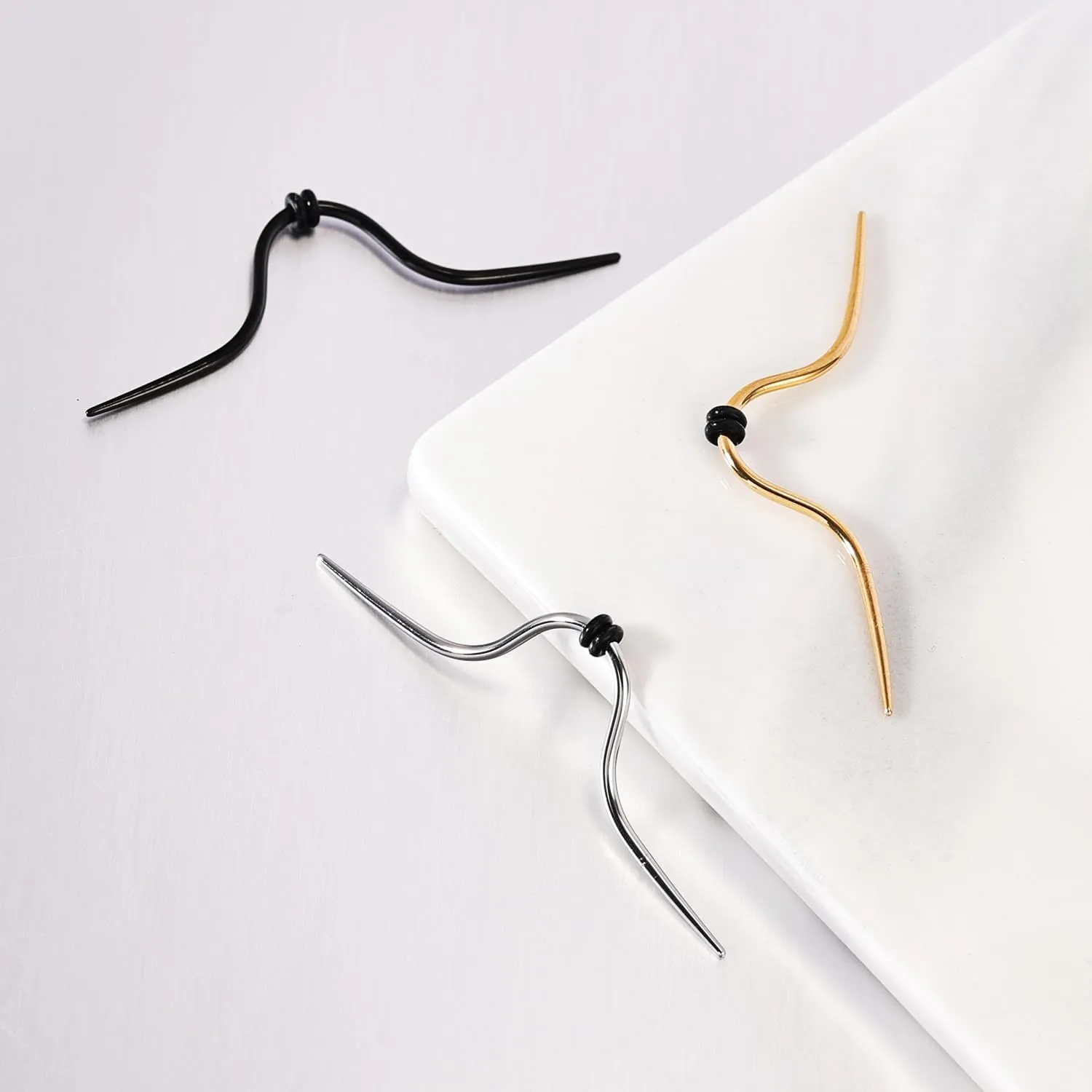 14G 16G Mustache Septum Ring 316L Surgical Steel Septum Mustache Nose Ring Piercing Jewelry Septum Piercing Hanger Black Gold Silver Rainbow Halloween Christmas