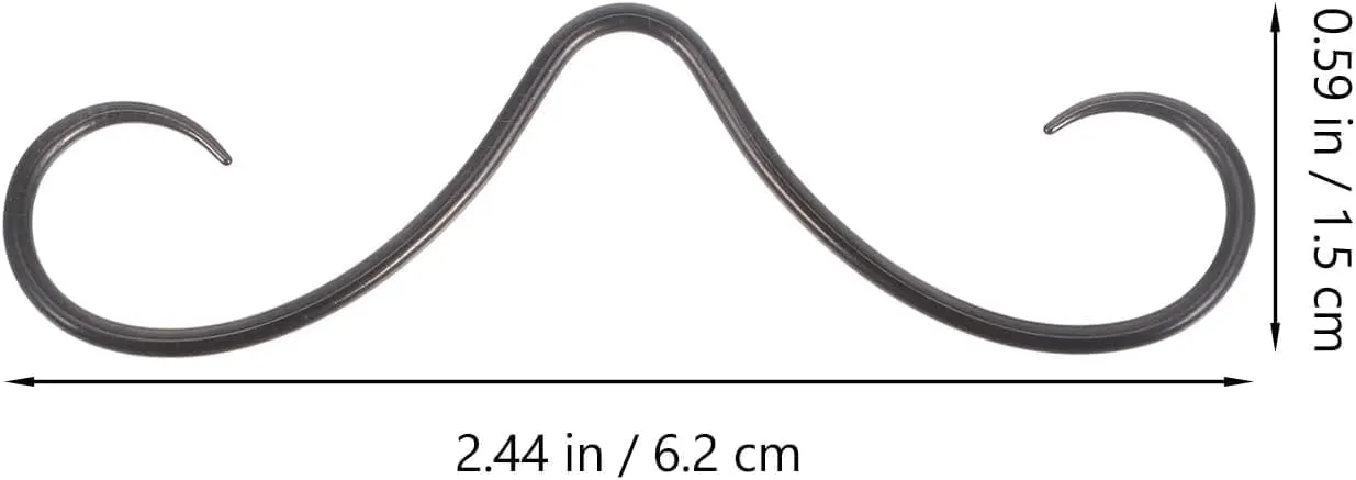 14G Mustache Septum Ring 316L Steel Nose Rings Smile Piercing Jewelry Nose Hoop Nasal Septum Ring for Women Men
