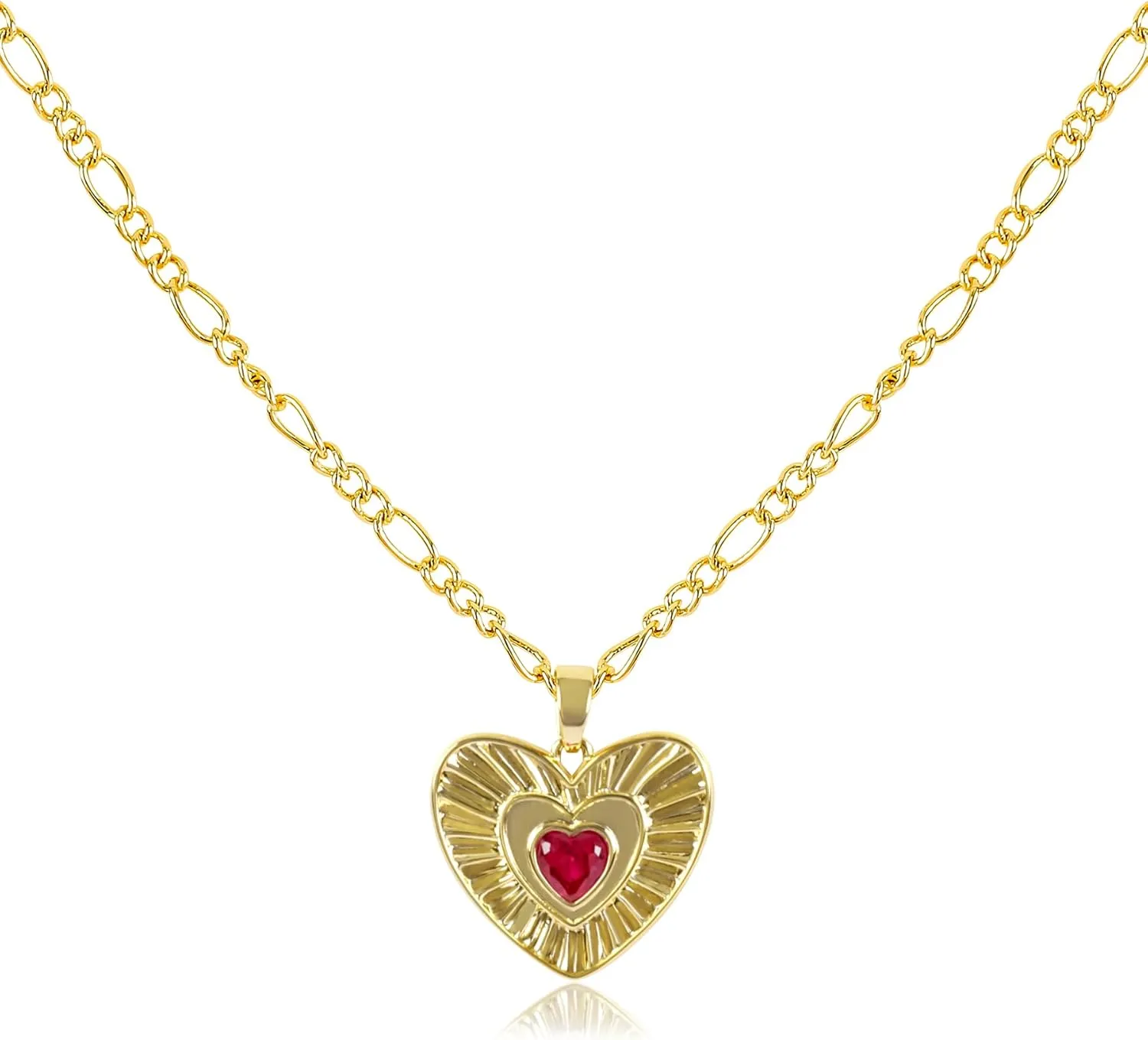 14K Gold Heart Necklaces for Women, Heart Love Necklace Dainty Gold Neclaces,Cute Dainty Heart Statement Necklace Mother's Day Wedding Anniversary Valentine's Day Jewelry Gifts for Her