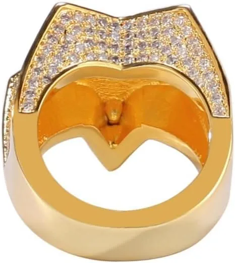 14K Gold Men's Star Sapphire Ring, Bold Blue Moissanite, Stylish and Unique Gift for Him