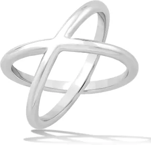 14K Gold or Platinum Plated Criss-Cross Ring for Women | Size 5 to 9