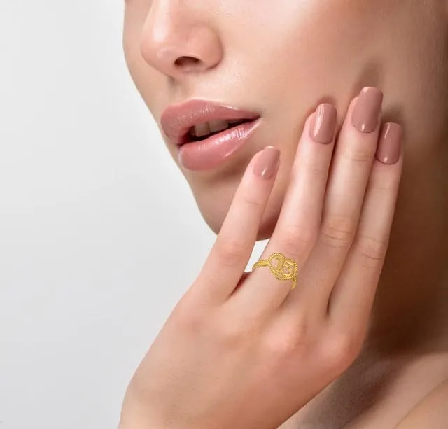 15 Anos Heart Quinceanera Textured Fine Ring Real Solid 10K Gold