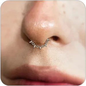 16G Septum Ring for Women 316L Surgical Steel Nose Ring Hoop Septum Clicker Daith Rings Cartilage Earring Hinged Conch Piercing Jewelry 1pcs