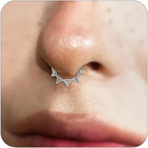 16G Septum Ring for Women 316L Surgical Steel Nose Ring Hoop Septum Clicker Daith Rings Cartilage Earring Hinged Conch Piercing Jewelry 1pcs