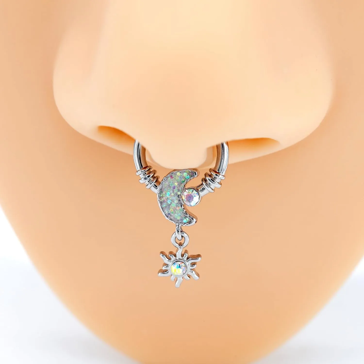 16G Septum Rings 316L Stainless Steel Cartilage Earring for Women Helix Daith Piercing Jewelry