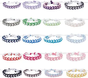 20 PCS Sailor Knot Rope Bracelets for Women & Men - Adjustable Wedding, Birthday & Friendship Gift Set - Handmade Braided Cotton Knot Bracelets