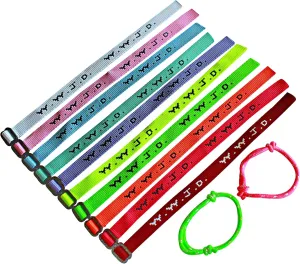 20 plus 2 WWJD Bracelets - What Would Jesus Do Woven Wristbands Per Pack - Religious Christian WWJD Bracelet for fundraisers Neon, Pastel Color, 20 pieces plus 2, Perfect for men women boys and girls