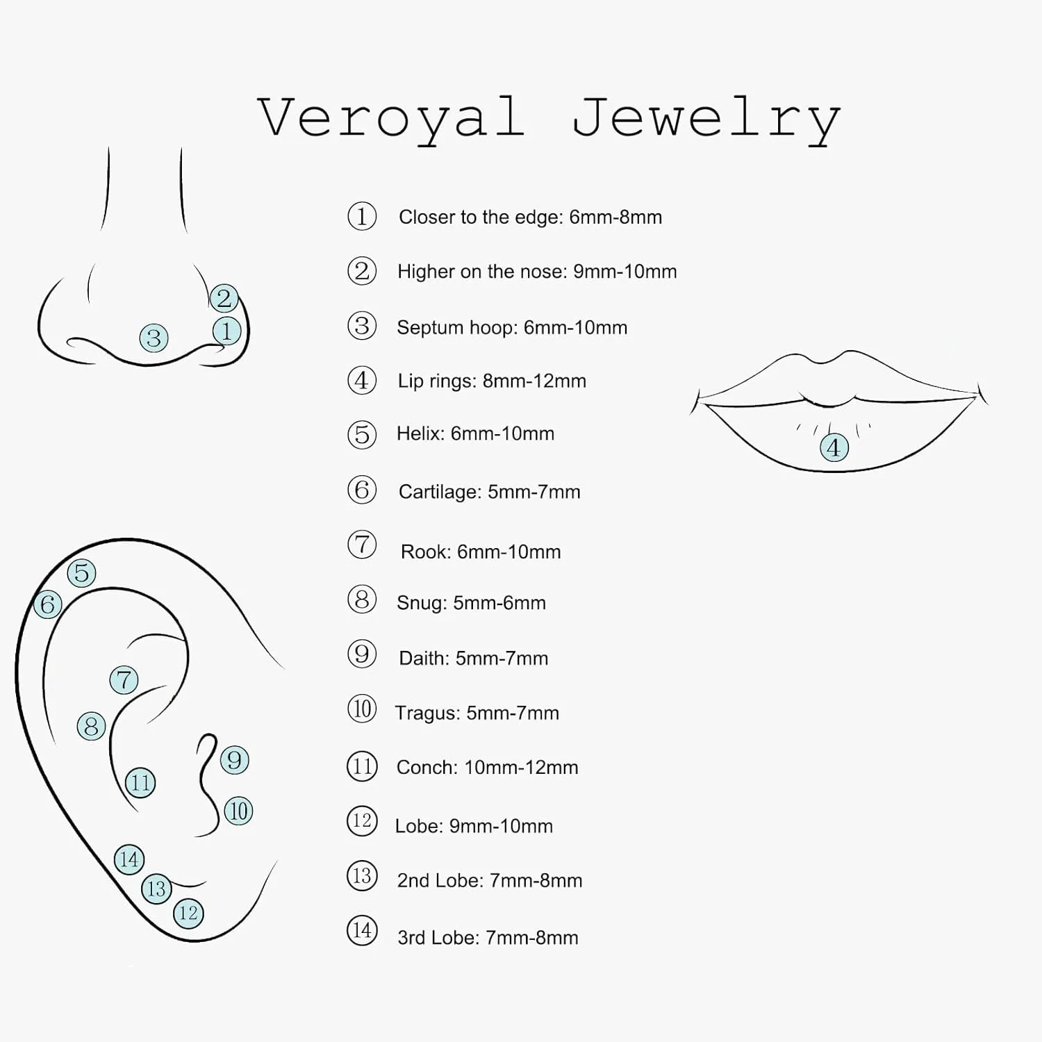20G 18G 16G Nose Rings Hoops Surgical Steel CZ Hinged Segment Rings Septum Nose Hoops Conch Helix Tragus Cartilage Snug Daith Rook Lobe Piercing Jewelry 6mm 8mm 10mm