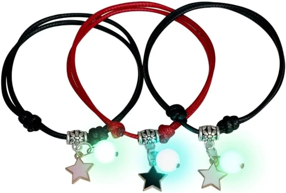 3 Pcs Couple Bracelets Moon Cat Bangles for Friendship Sister Women Man Wish Jewelry