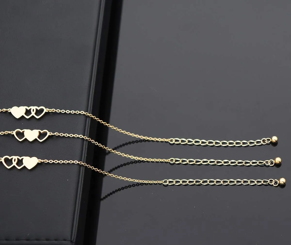 3 Sisters Bracelets Best Friends Necklace for 3 Set of 3 Heart Bracelets 3 BFF 3 Bestie Long Distance Friendship Gift