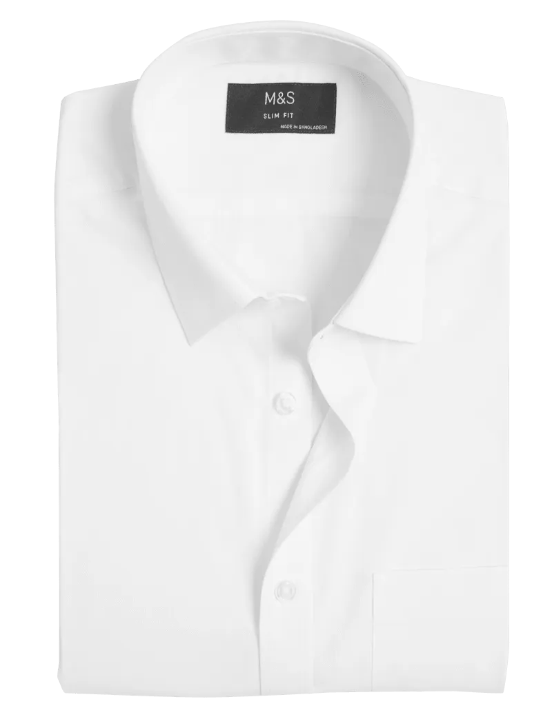 3pk Slim Fit Easy Iron Short Sleeve Shirts