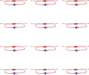 4/12Pcs Adjustable Red String Blue Evil Eye Bracelets for Women Men Handmade Charm Lucky Kabbalah Bracelets for Protection Friendship