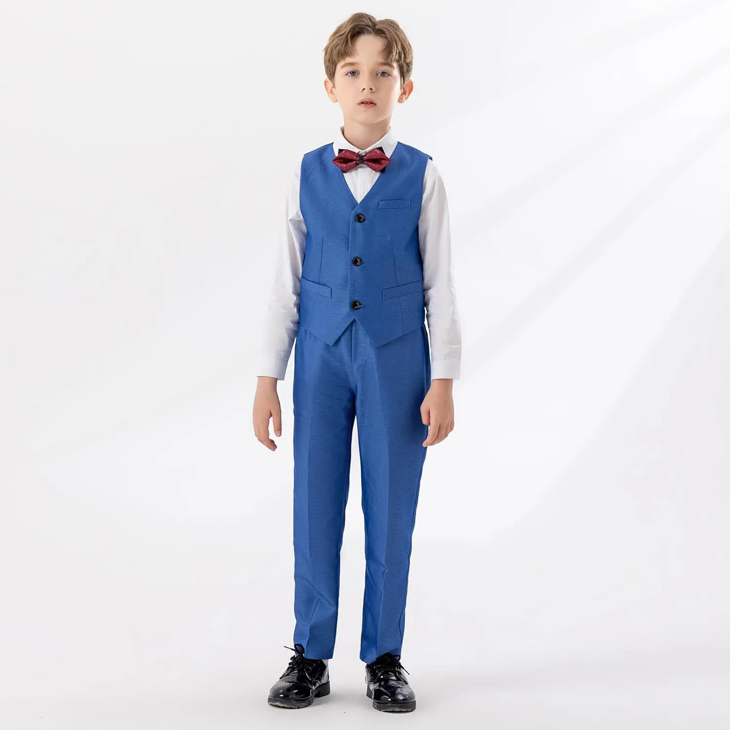 5 Piece Suits for Boys Formal Slim Fit Suit Set Wedding Ring Bearer Outfits Kids Tuxedo Suit First Communion Outfits