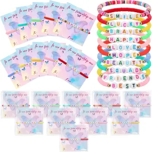 80 Pcs Friendship Bracelets Gifts Famous Singer Party Favors 40 Beaded Bracelets with 40 Gift Cards and 40 Cellophane Bags for Birthday Graduation Party Decor