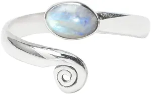 Adjustable Toe Ring Women's Body Jewellery Fashionable Toe Ring Handmade Midi Ring gemstone Silver Rings