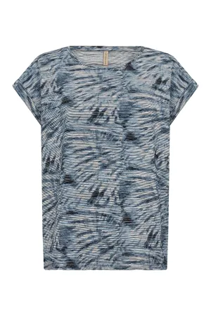 AIR BLUE COMBO ABSTRACT TIEDYE TOP