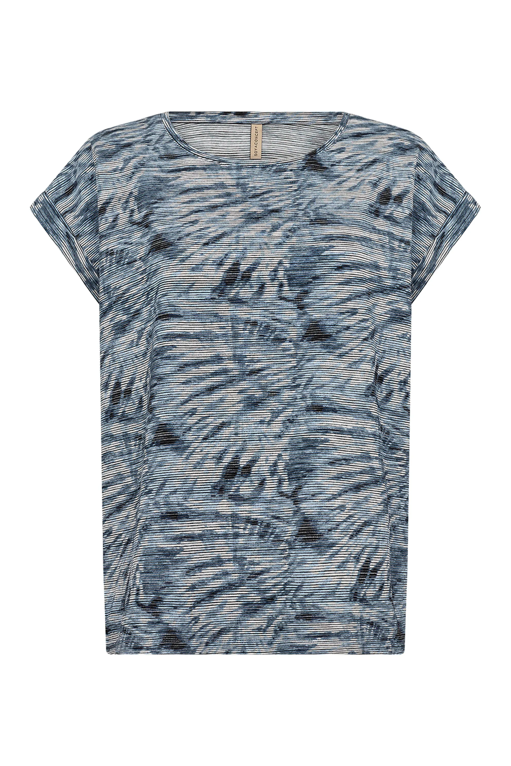 AIR BLUE COMBO ABSTRACT TIEDYE TOP