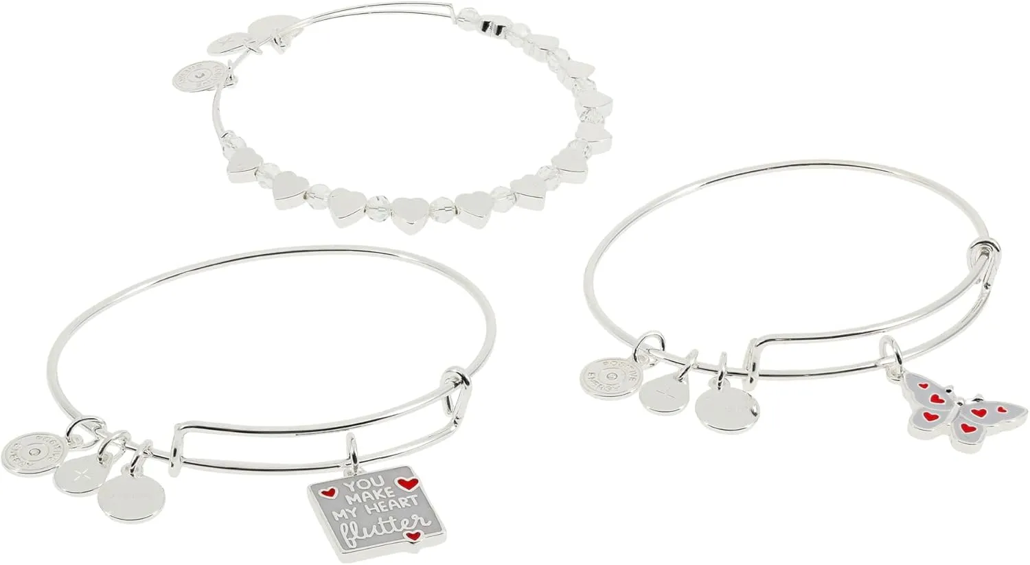 Alex and Ani 'You Make My Heart Flutter' Charm Bangle, Set of 3