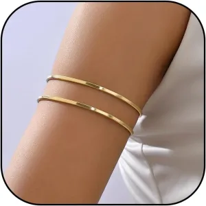 Arm Cuff Gold Arm Cuff Upper Arm Jewelry Gold Cuff Bracelets for Women Chunky Armband Jewelry Trendy Summer Beach Essentials