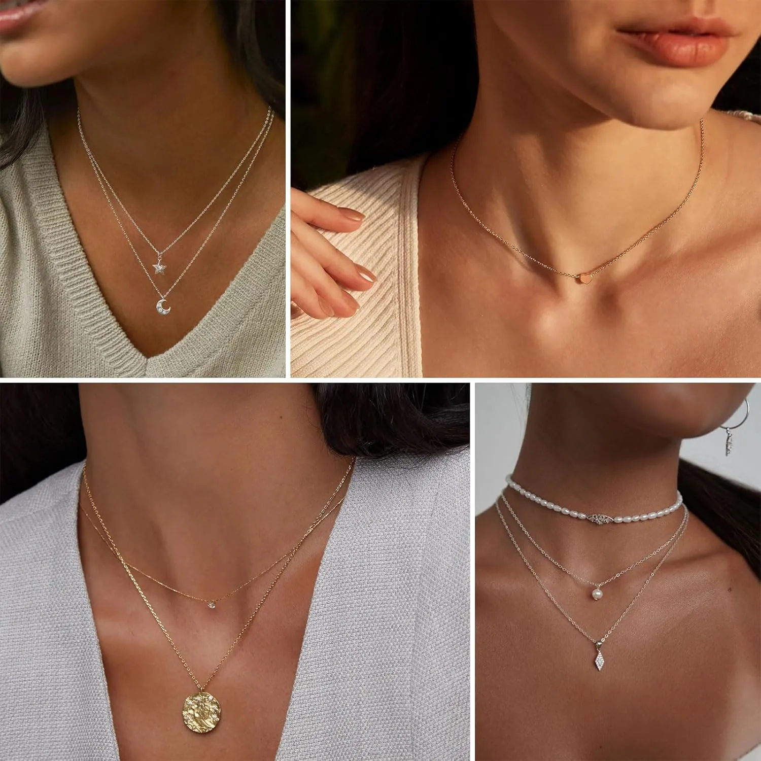 ASHINE 925 Sterling Silver & 14K Gold Plated Spring Ring Clasp 1.5mm Italian Chain - Necklace Available in 16, 18, 20, 22, 24, 26, 30 Inches