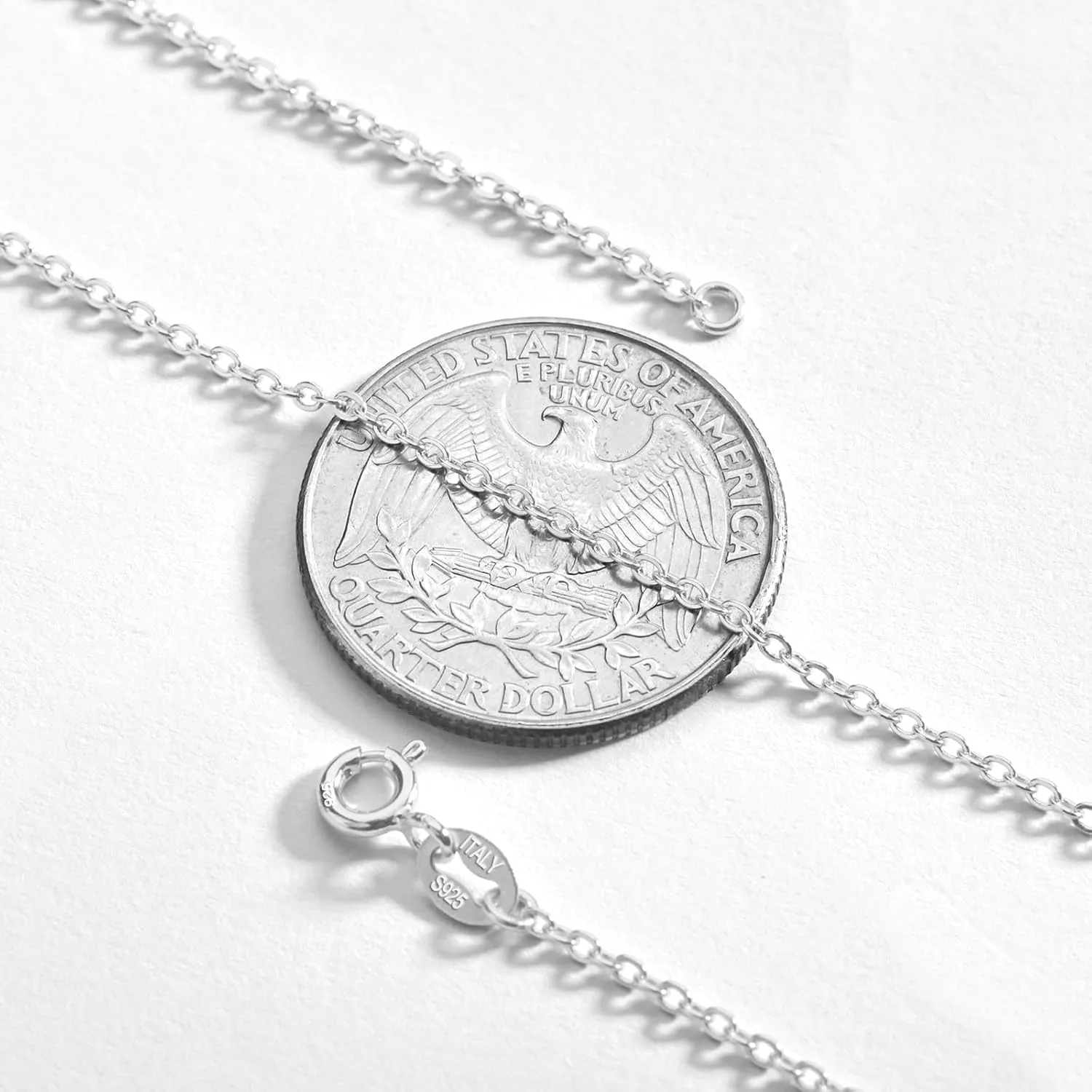 ASHINE 925 Sterling Silver & 14K Gold Plated Spring Ring Clasp 1.5mm Italian Chain - Necklace Available in 16, 18, 20, 22, 24, 26, 30 Inches
