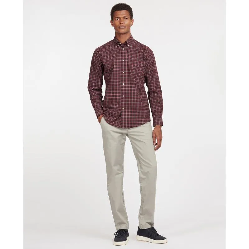 Barbour Lomond Tailored Mens Shirt - Winter Red Tartan