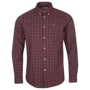 Barbour Lomond Tailored Mens Shirt - Winter Red Tartan