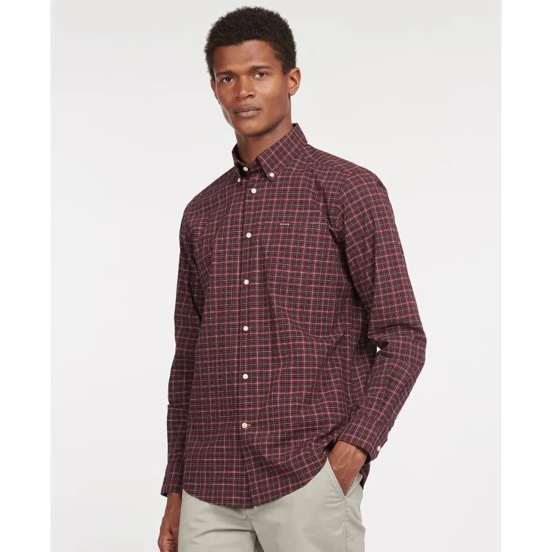 Barbour Lomond Tailored Mens Shirt - Winter Red Tartan