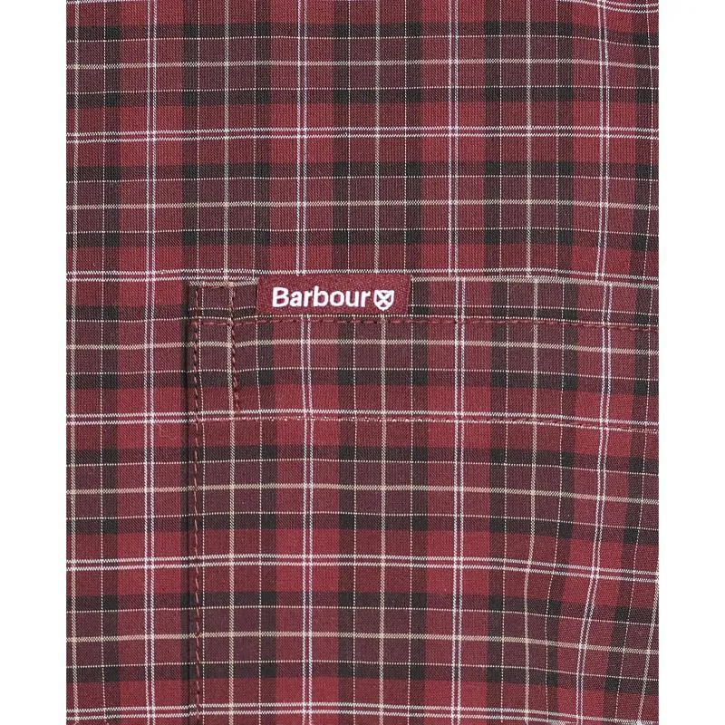 Barbour Lomond Tailored Mens Shirt - Winter Red Tartan