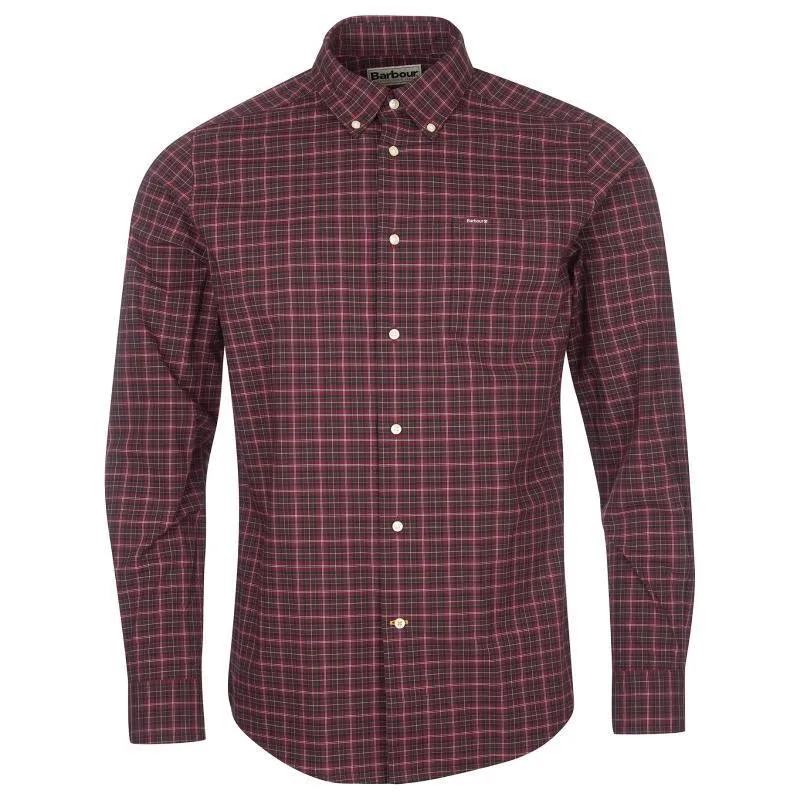 Barbour Lomond Tailored Mens Shirt - Winter Red Tartan