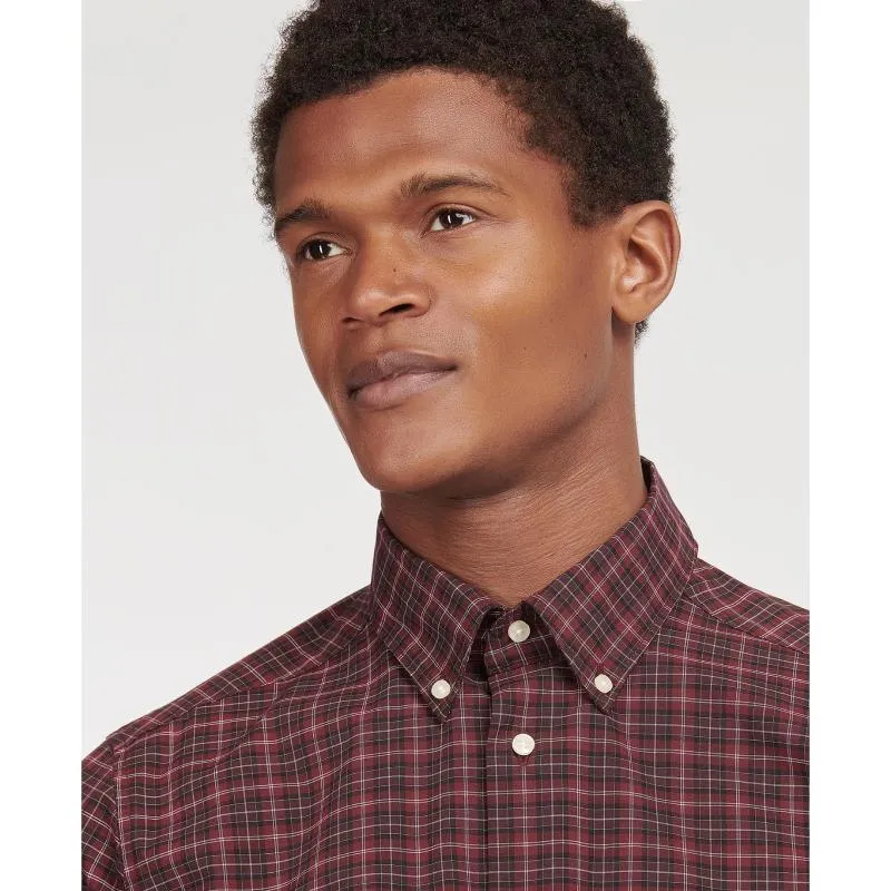 Barbour Lomond Tailored Mens Shirt - Winter Red Tartan