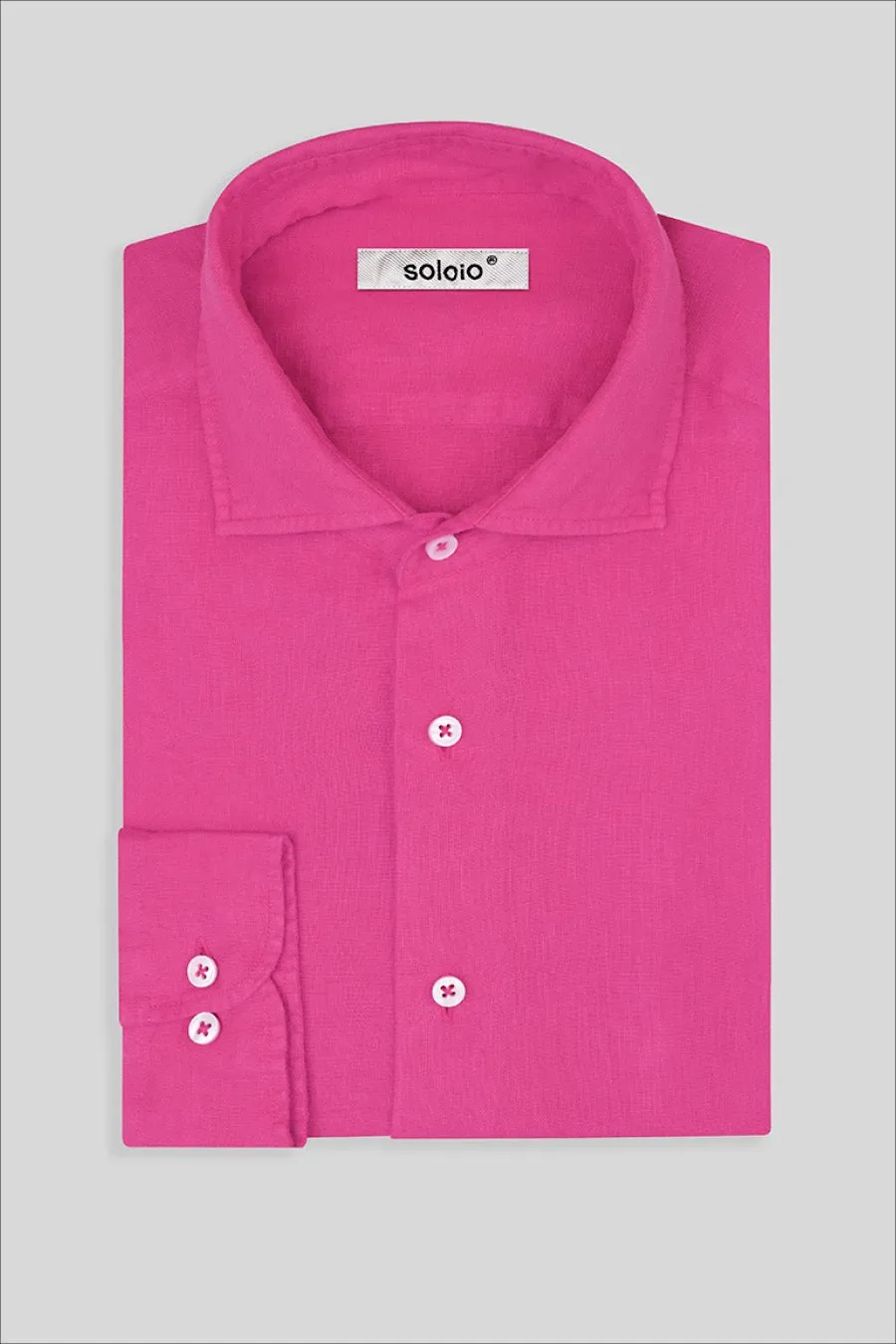 basic linen shirt light fuxia