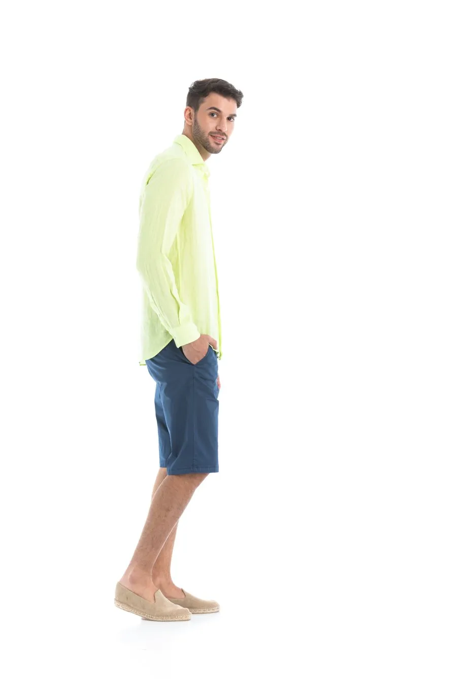 basic linen shirt lime