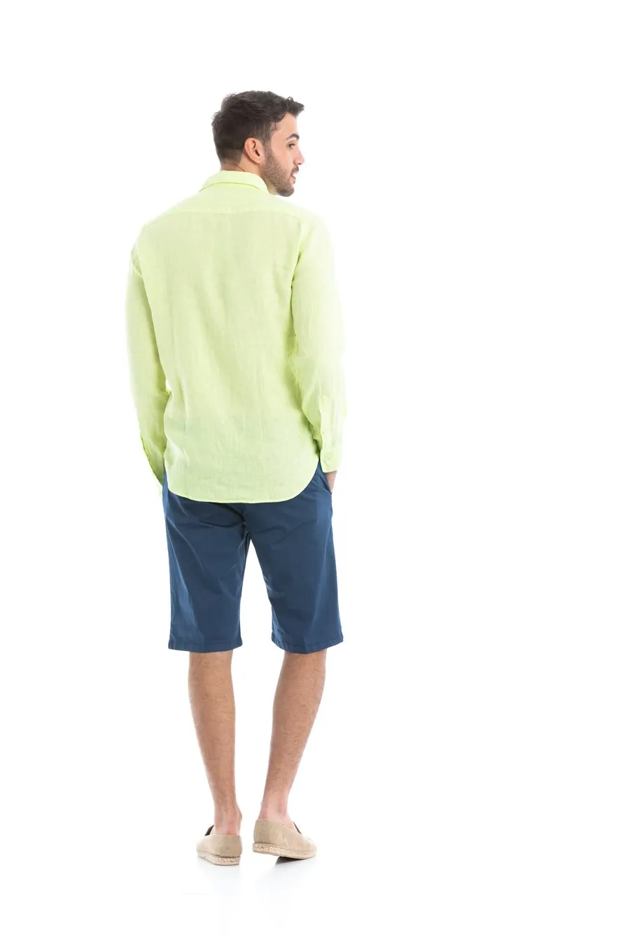 basic linen shirt lime