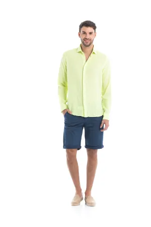 basic linen shirt lime