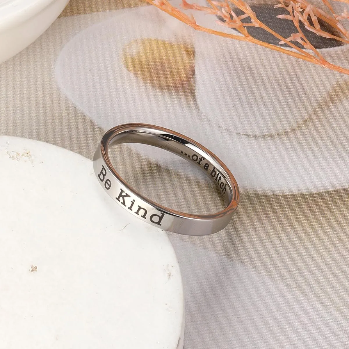 Be Kind Of A Ring For WomenCreative Ring The Best Friend Of The Sisters In The Sorority Inspirational Stainless Steel Rings Friendship Gift Jewelry