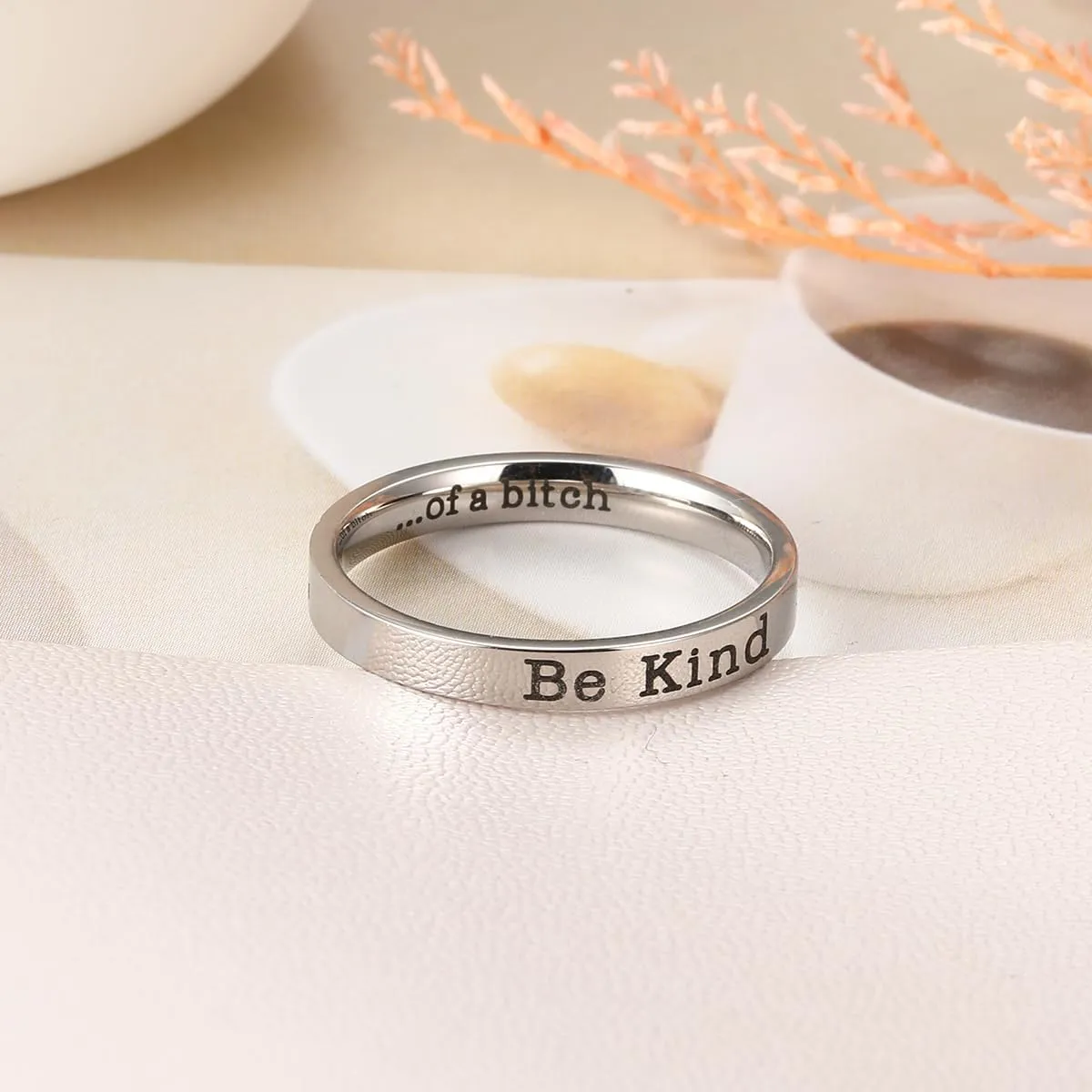 Be Kind Of A Ring For WomenCreative Ring The Best Friend Of The Sisters In The Sorority Inspirational Stainless Steel Rings Friendship Gift Jewelry