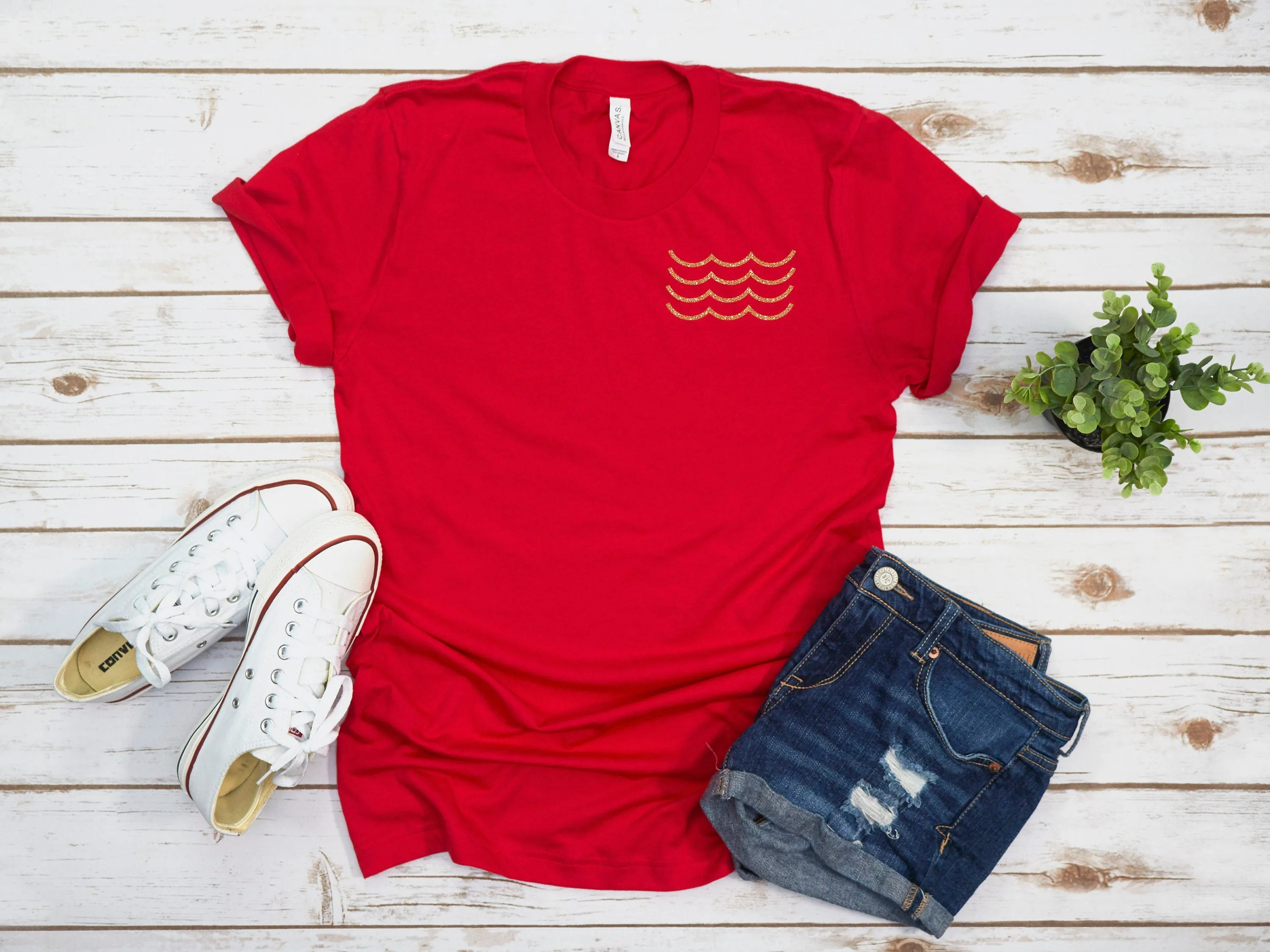 Beach Waves Adult Unisex Shirt - Lake -Salty - Cruise - Surf - Summer Vacation - Pool