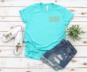 Beach Waves Adult Unisex Shirt - Lake -Salty - Cruise - Surf - Summer Vacation - Pool