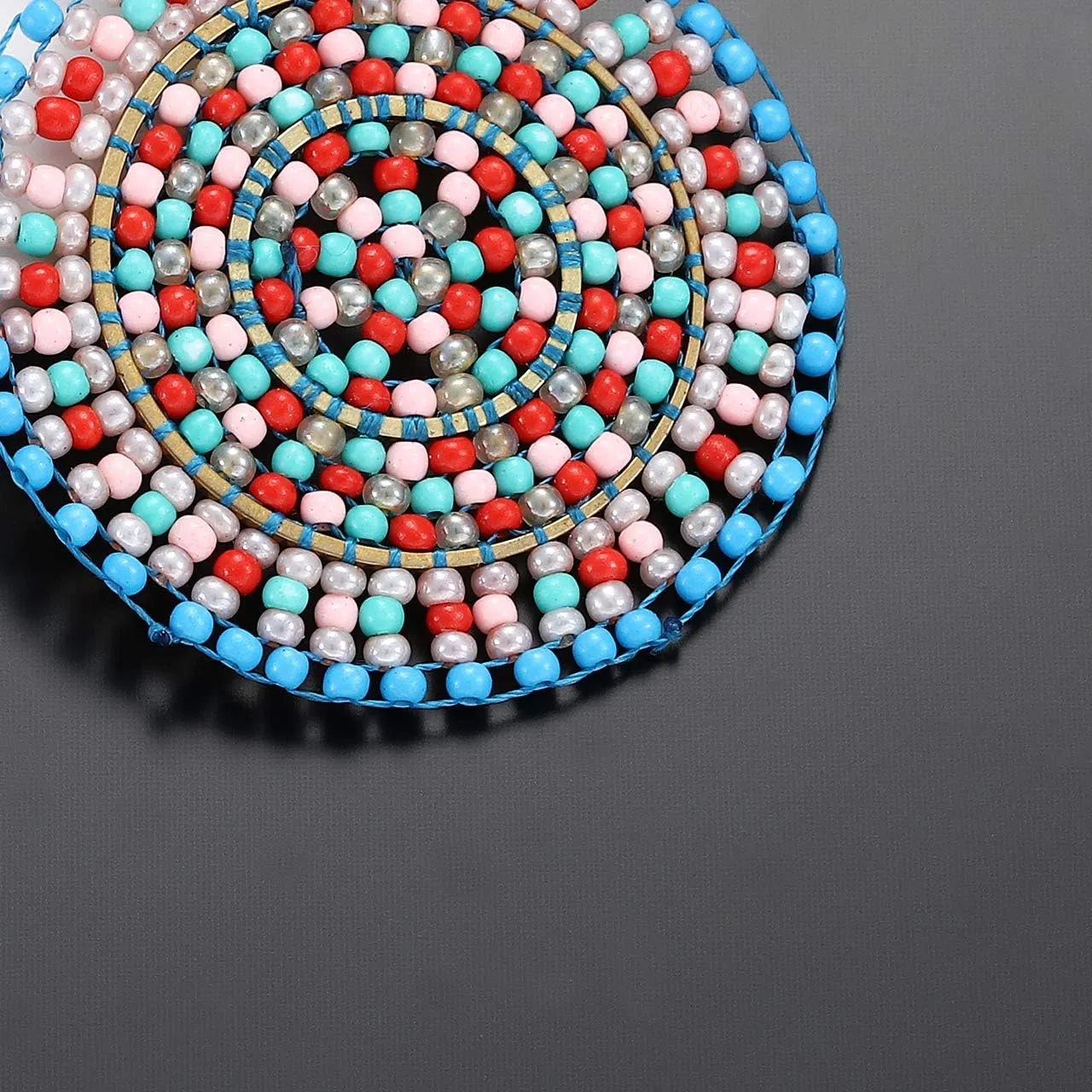 Beaded Drop Earrings for Women Handmade Colorful Beaded Earrings Boho Statement Beaded Dangle Earrings Summer Beach Jewelry Gifts