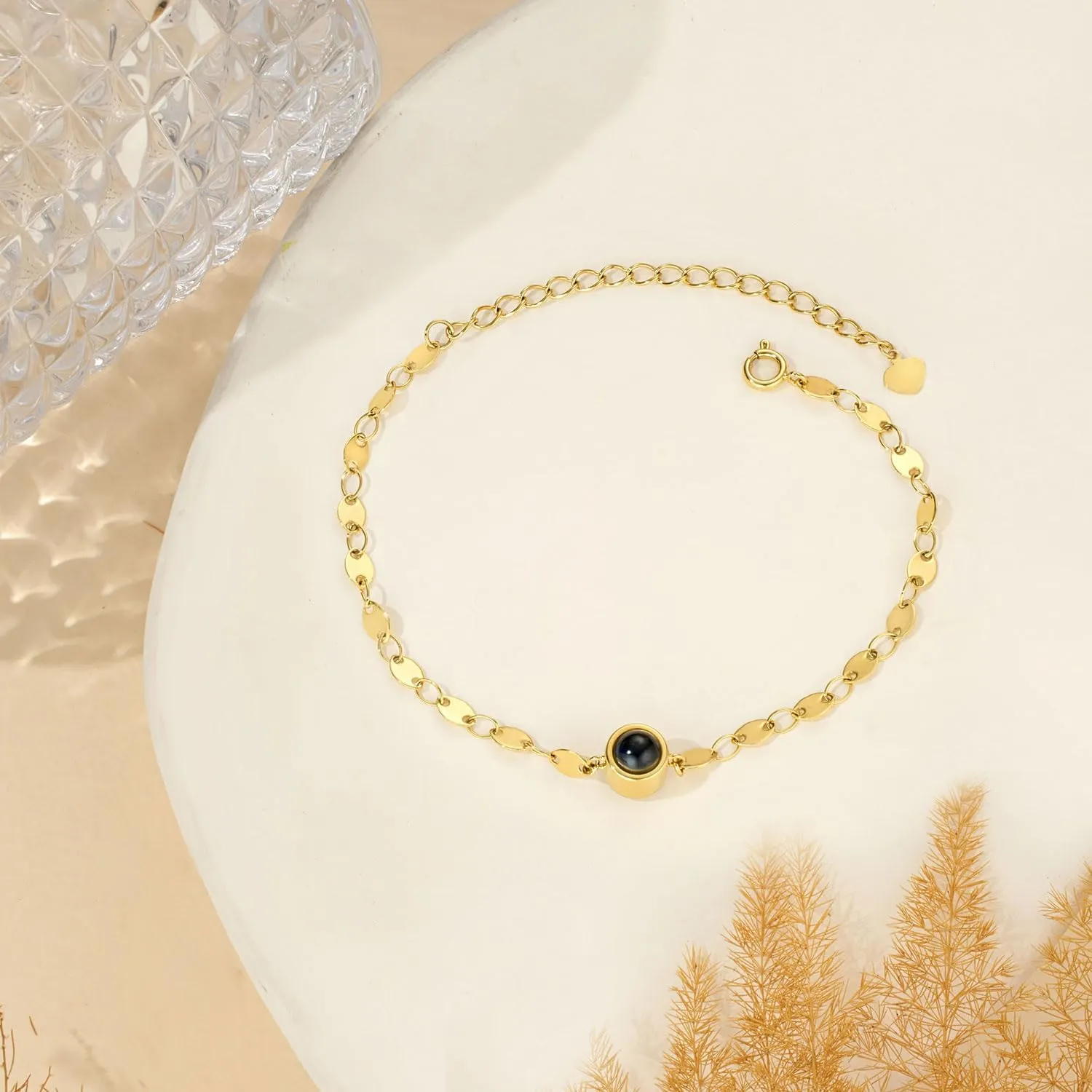 BELELA Customized Gold Bracelet for Women Picture Bracelet Sister Friendship Bracelet Personalized Photo Gifts