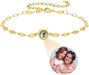 BELELA Customized Gold Bracelet for Women Picture Bracelet Sister Friendship Bracelet Personalized Photo Gifts