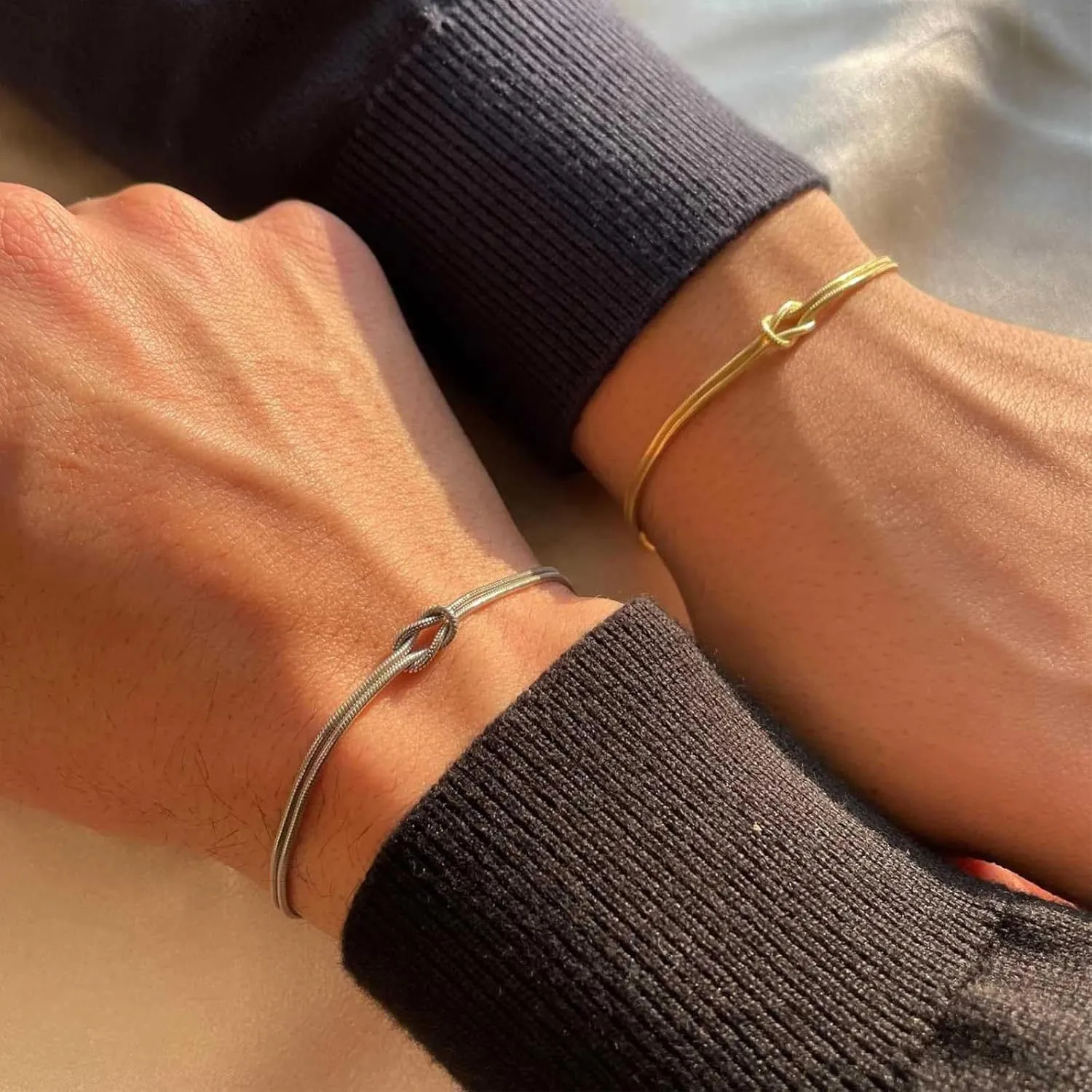 Best Friend Bracelet Love Knot Bracelets for Women Matching Bracelets for Best Friends Friendship Bracelet Kit for 2/3/4/5/6 Sister Matching Bracelets Long Distence Bracelet Birthday Jewelry Gifts