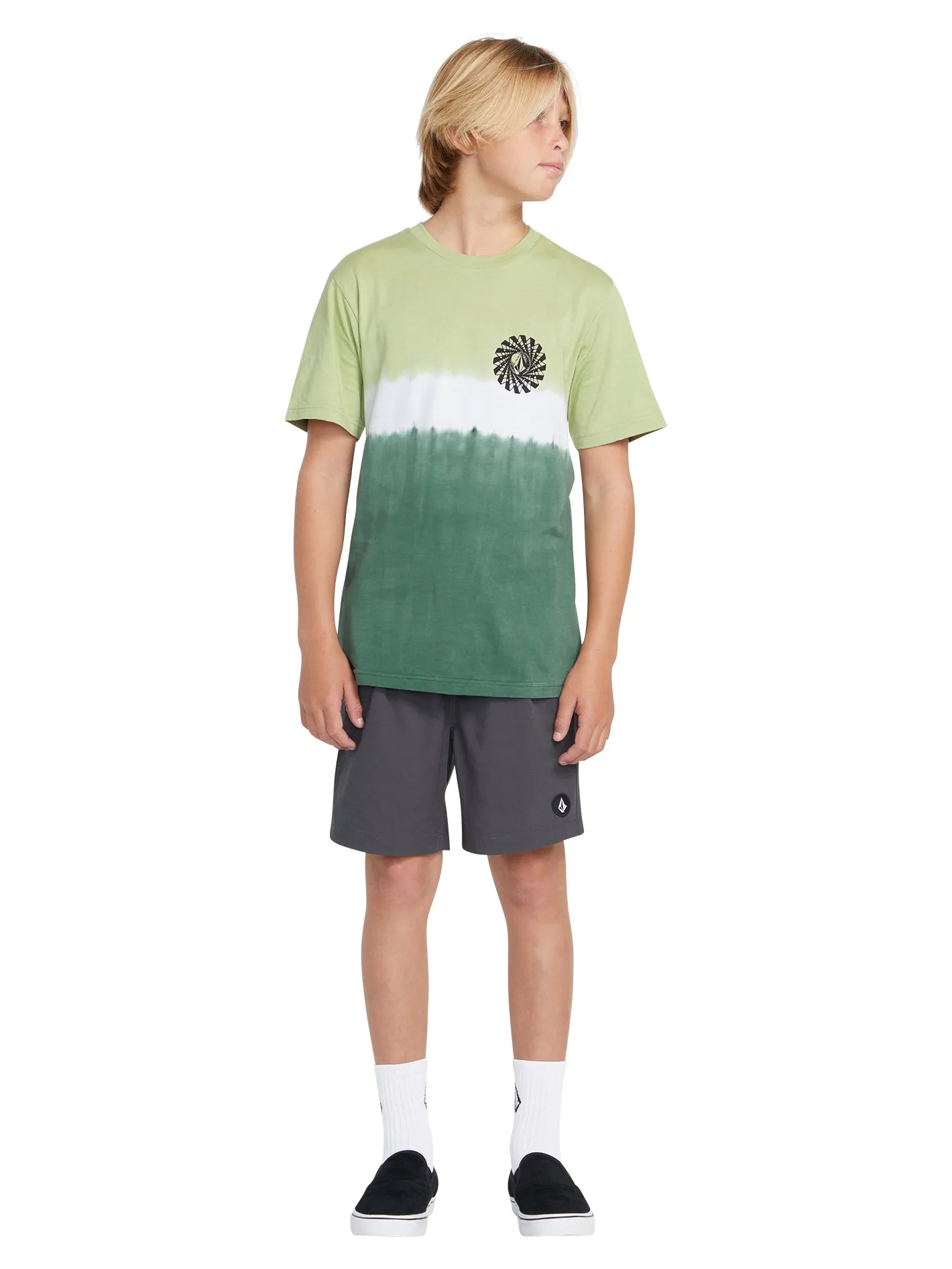 Big Boys Molcher Dip Dye Short Sleeve Tee - Agave